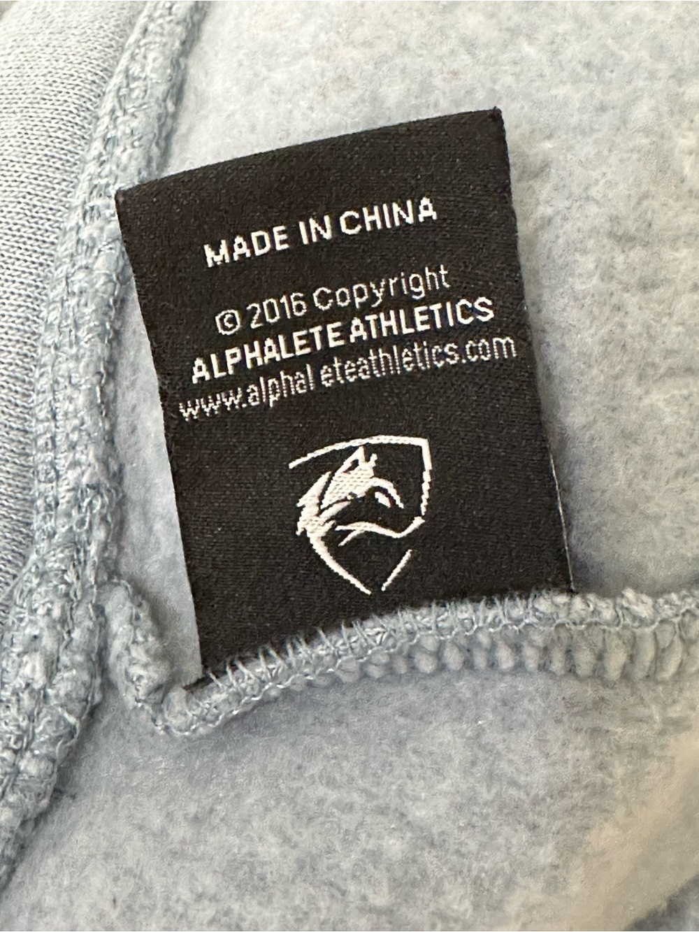 Alphalete Cropped Sweatshirt S Blue Gray Fleece Lined Athleisure Activewear - Picture 6 of 7